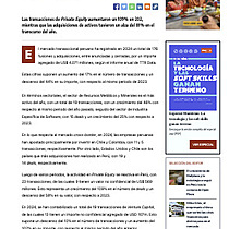 TTR Data: mercado M&A de Per registra aumento interanual del 17% en 2024